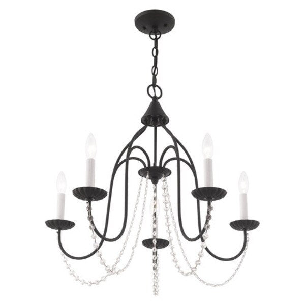 Alessia 5 Light Black Chandelier