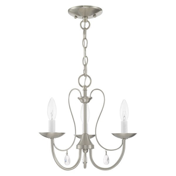 Mirabella 3 Light Brushed Nickel Chandelier