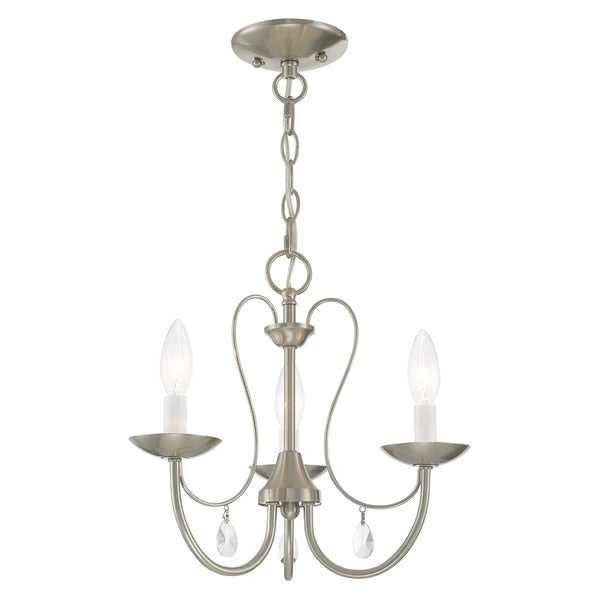 Mirabella 3 Light Brushed Nickel Chandelier