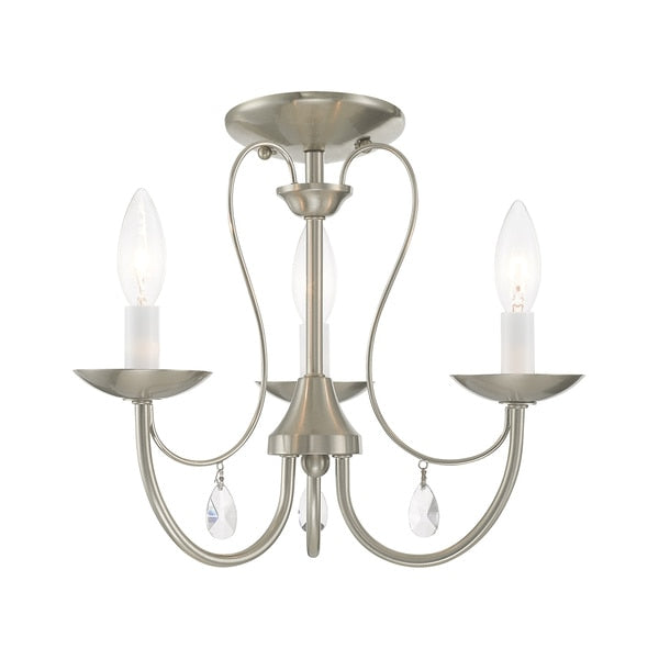 Mirabella 3 Light Brushed Nickel Chandelier
