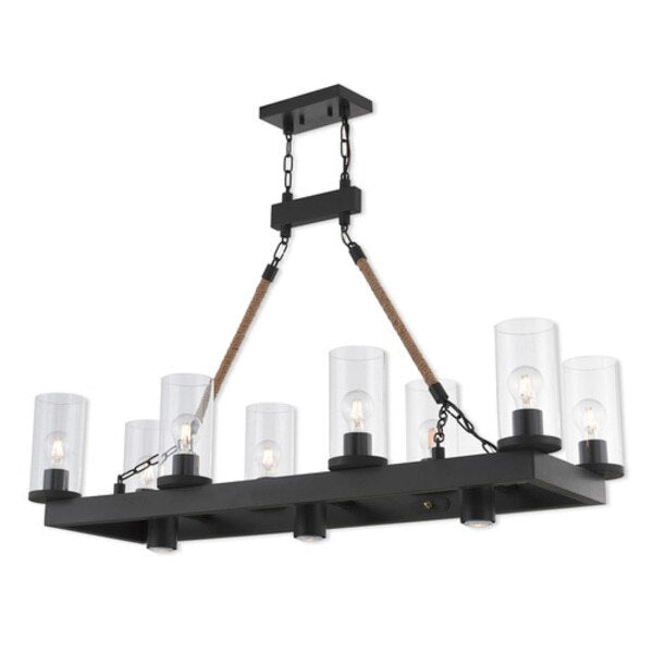 Metuchen 11 Light Bronze Linear Chandeli