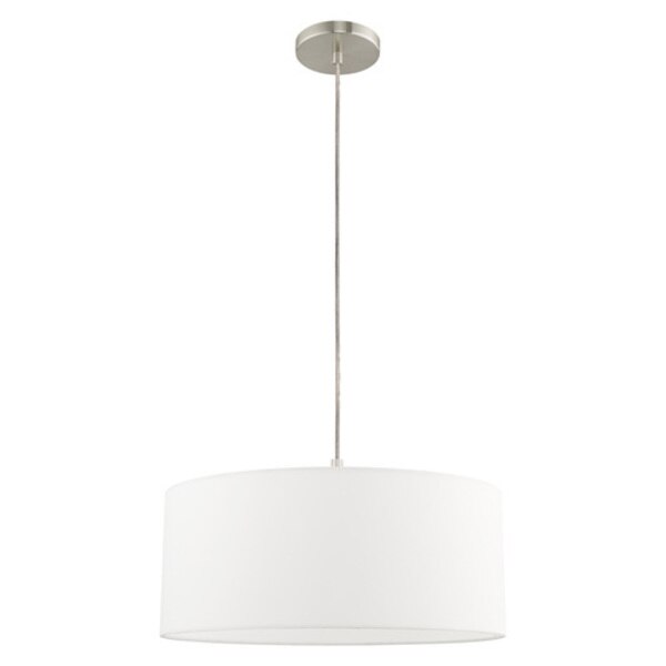 Clark 1 Light Brushed Nickel Pendant Chandelier