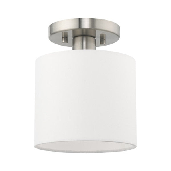 Clark 1 Light Brushed Nickel Ceiling Mou
