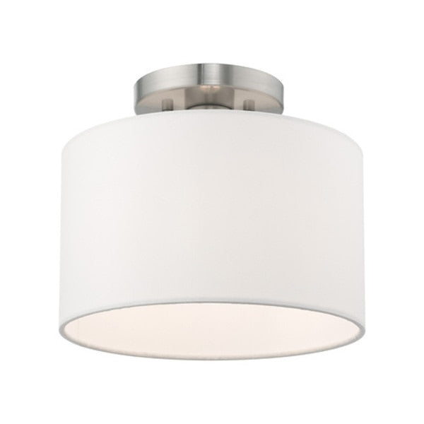 Clark 1 Light Brushed Nickel Ceiling Mou