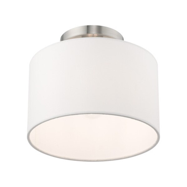 Clark 1 Light Brushed Nickel Ceiling Mou
