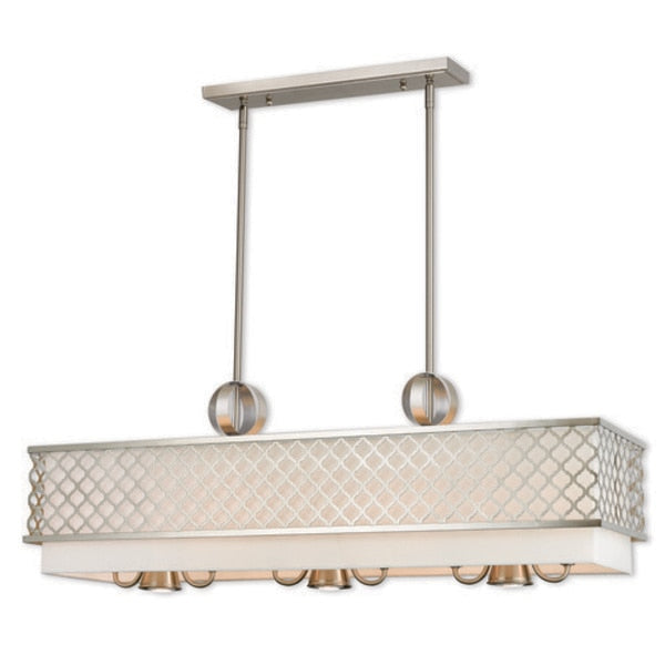 Arabesque 9 Light Brushed Nickel Linear
