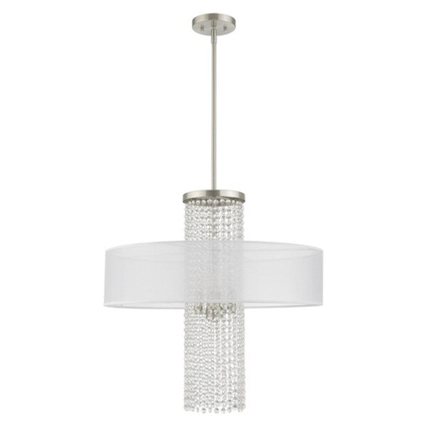 Bella Vista 4 Light Brushed Nickel Pendant Chandelier