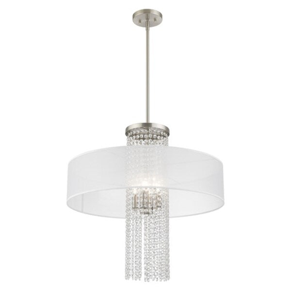 Bella Vista 4 Light Brushed Nickel Pendant Chandelier