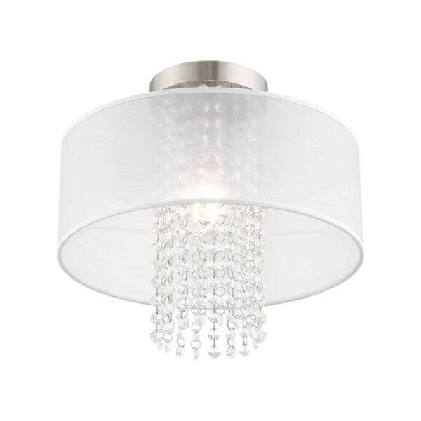 Bella Vista 1 Light Brushed Nickel Ceiling Mount