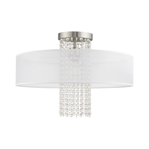 Bella Vista 1 Light Brushed Nickel Ceiling Mount