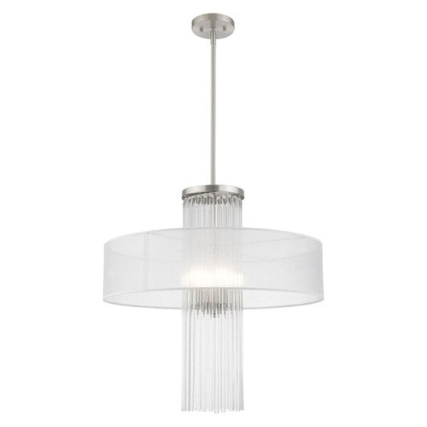 Alexis 4 Light Brushed Nickel Pendant Chandelier