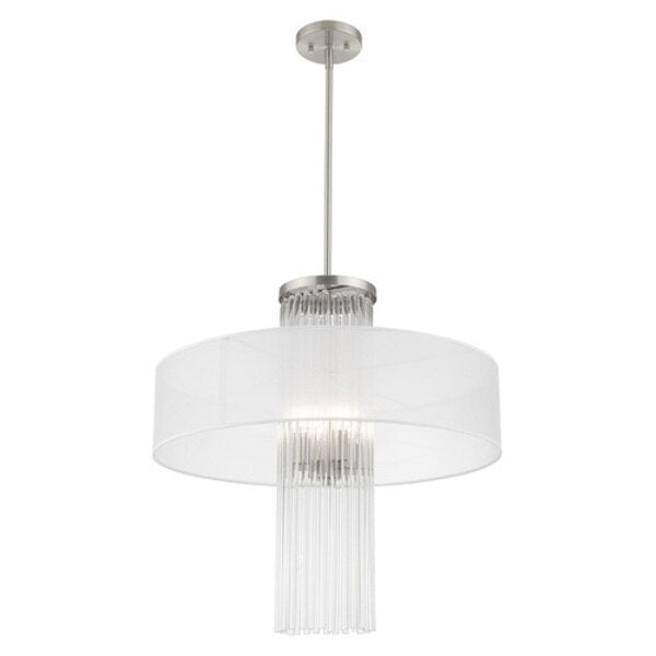 Alexis 4 Light Brushed Nickel Pendant Chandelier