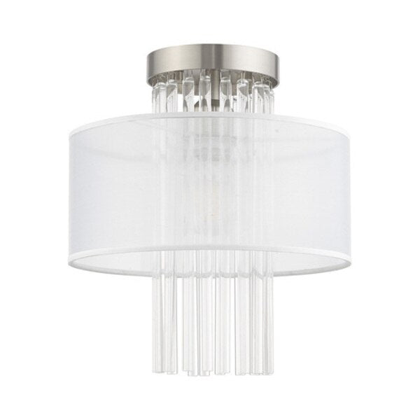 Alexis 1 Light Brushed Nickel Ceiling Mo