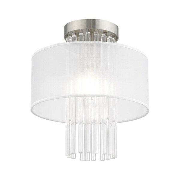 Alexis 1 Light Brushed Nickel Ceiling Mo
