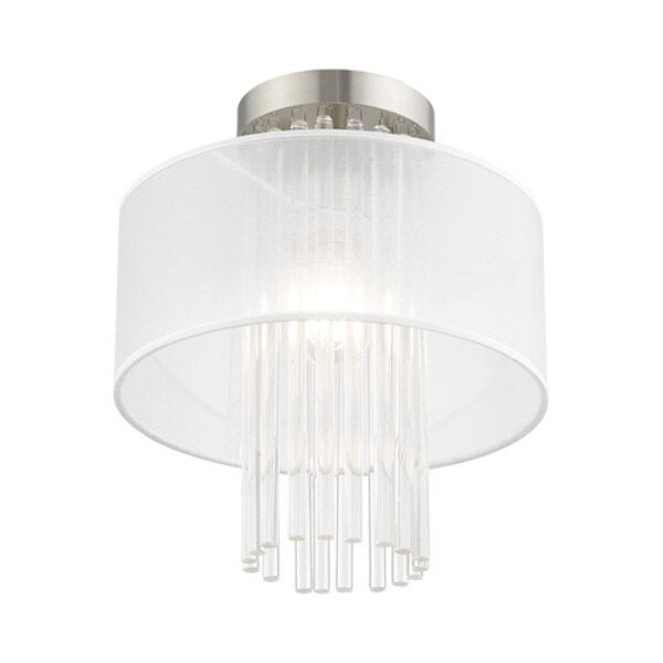 Alexis 1 Light Brushed Nickel Ceiling Mo