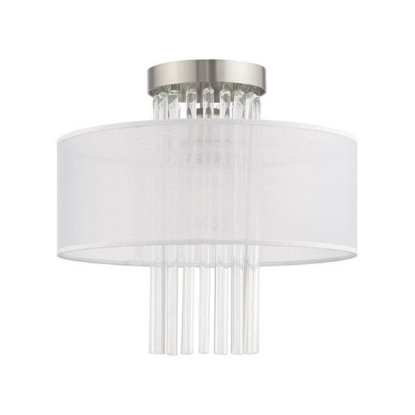 Alexis 1 Light Brushed Nickel Ceiling Mount