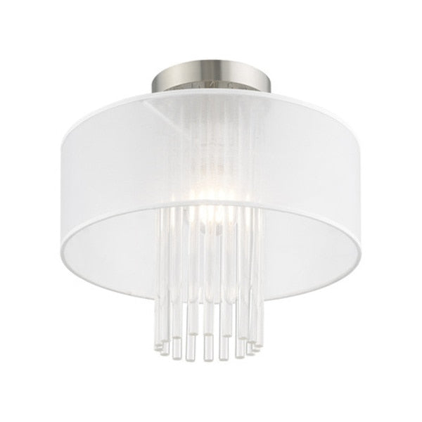 Alexis 1 Light Brushed Nickel Ceiling Mount