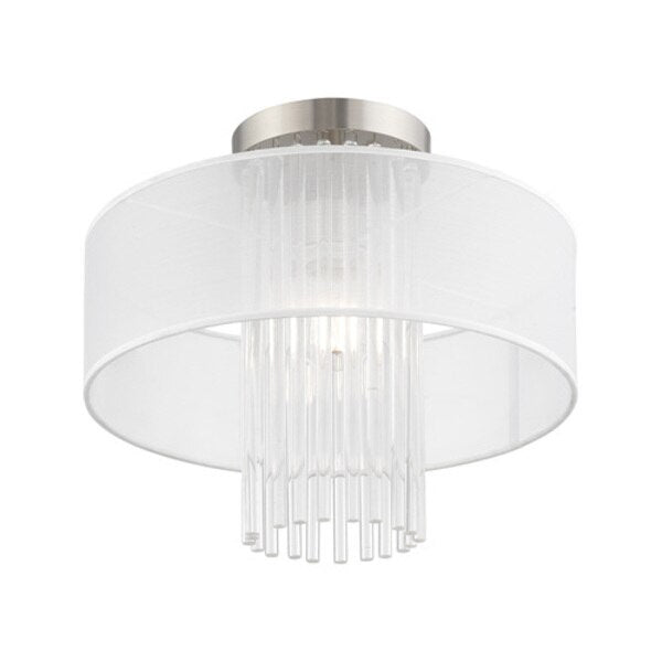 Alexis 1 Light Brushed Nickel Ceiling Mo