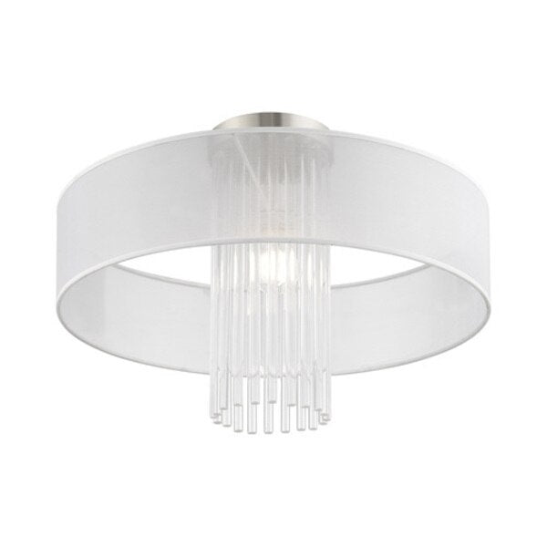 Alexis 1 Light Brushed Nickel Ceiling Mount