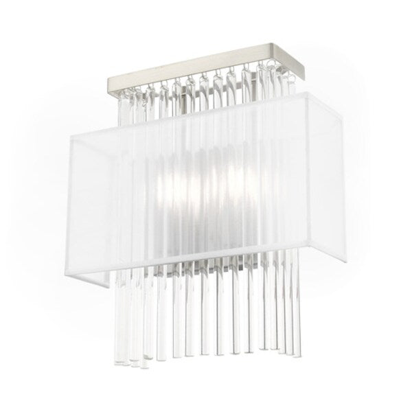 Alexis 2 Light Brushed Nickel ADA Wall Sconce