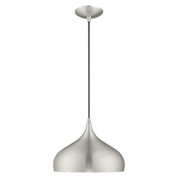 Metal Shade Mini Pendants 1 Light Brushed Aluminum Mini Pendant