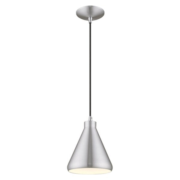 Metal Shade Mini Pendants 1 Light Brushed Aluminum Mini Pendant