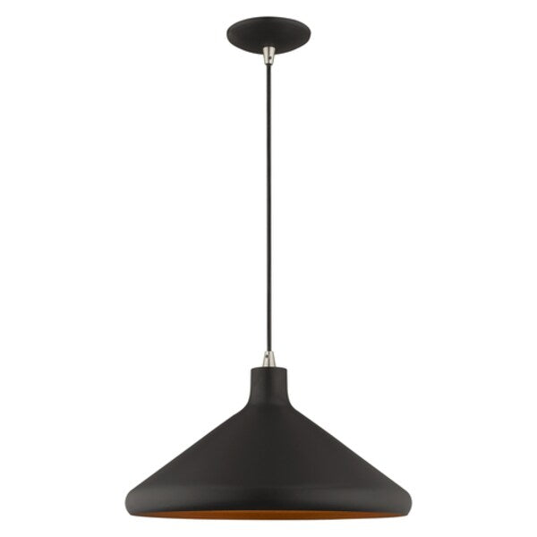 Metal Shade Mini Pendants 1 Light Black Mini Pendant