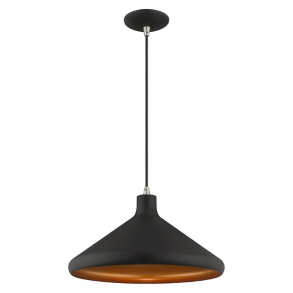 Metal Shade Mini Pendants 1 Light Black Mini Pendant