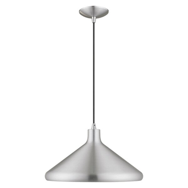 Metal Shade Mini Pendants 1 Light Brushed Aluminum Mini Pendant