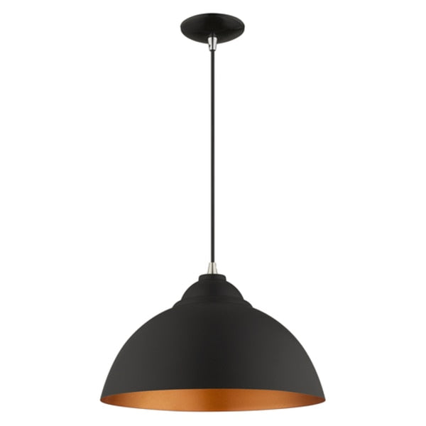 Metal Shade Mini Pendants 1 Light Black Mini Pendant