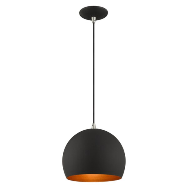 Metal Shade Mini Pendants 1 Light Black Mini Pendant