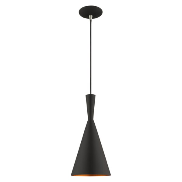 Metal Shade Mini Pendants 1 Light Black