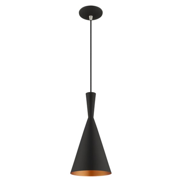 Metal Shade Mini Pendants 1 Light Black