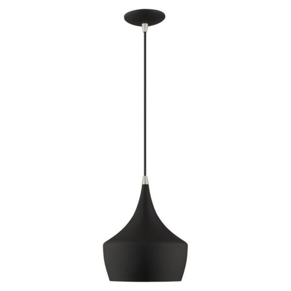 Metal Shade Mini Pendants 1 Light Black Mini Pendant