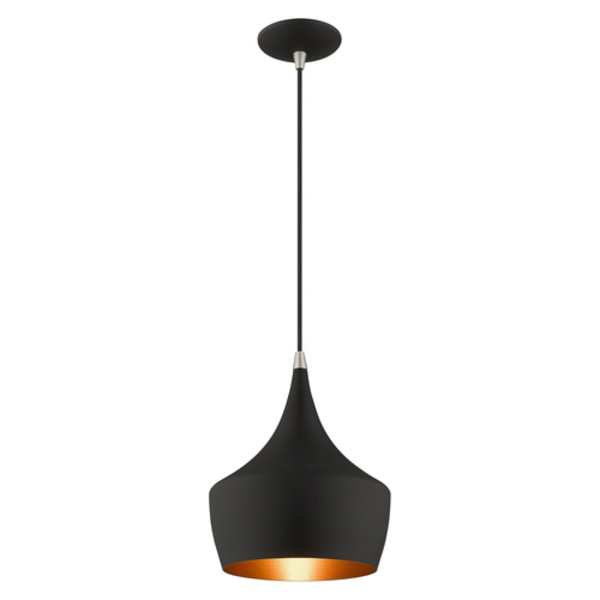 Metal Shade Mini Pendants 1 Light Black Mini Pendant
