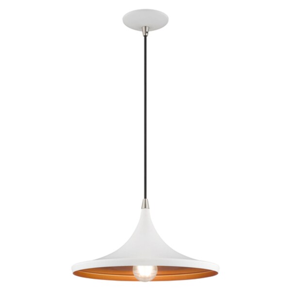 Metal Shade Mini Pendants 1 Light White