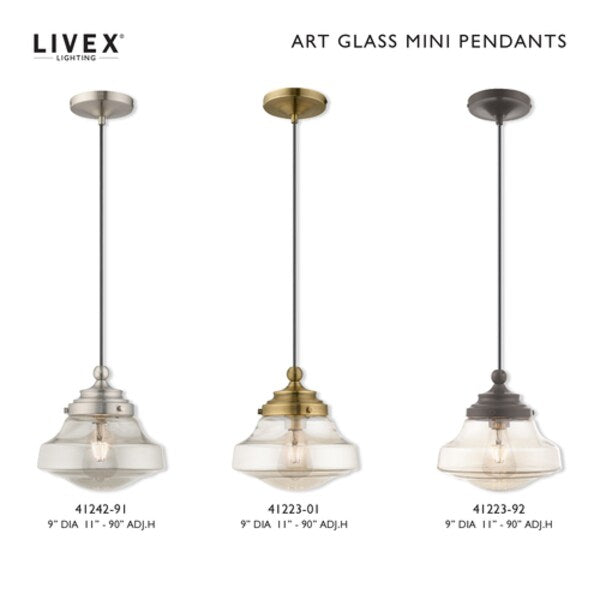Art Glass Mini Pendants 1 Light Antique