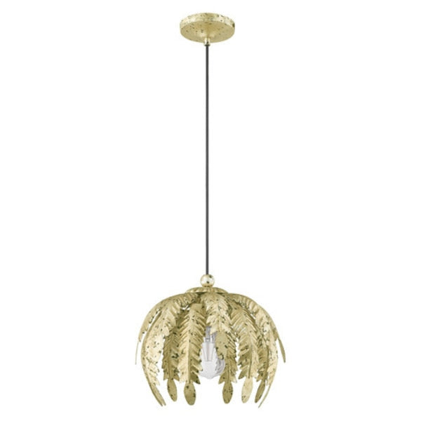 Acanthus 1 Light Winter Gold Mini Pendan