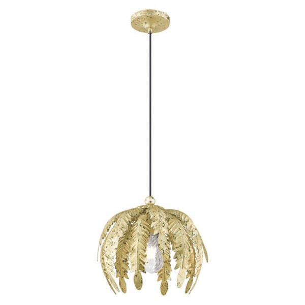Acanthus 1 Light Winter Gold Mini Pendan
