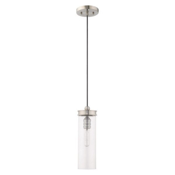 Art Glass Mini Pendants 1 Light Brushed Nickel Mini Pendant