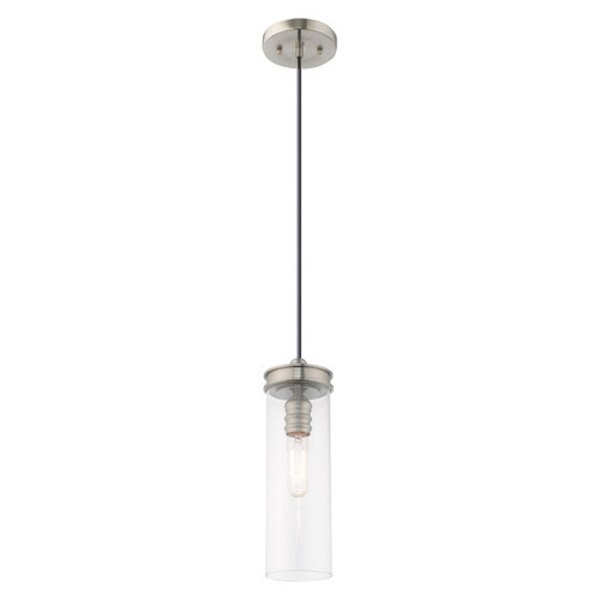 Art Glass Mini Pendants 1 Light Brushed Nickel Mini Pendant