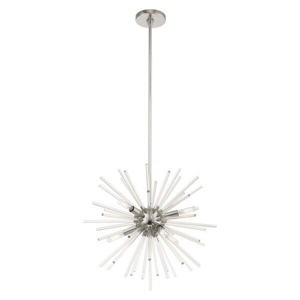 Utopia 6 Light Polished Chrome Pendant Chandelier