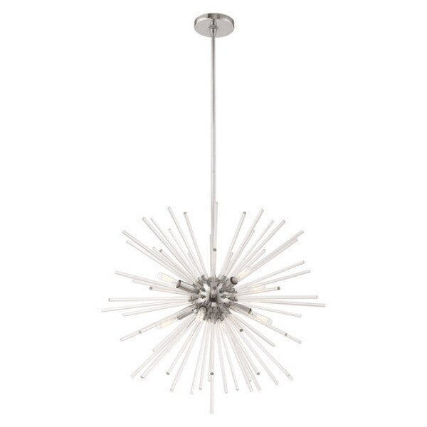Utopia 8 Light Polished Chrome Pendant Chandelier