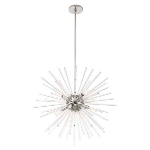 Utopia 8 Light Polished Chrome Pendant Chandelier
