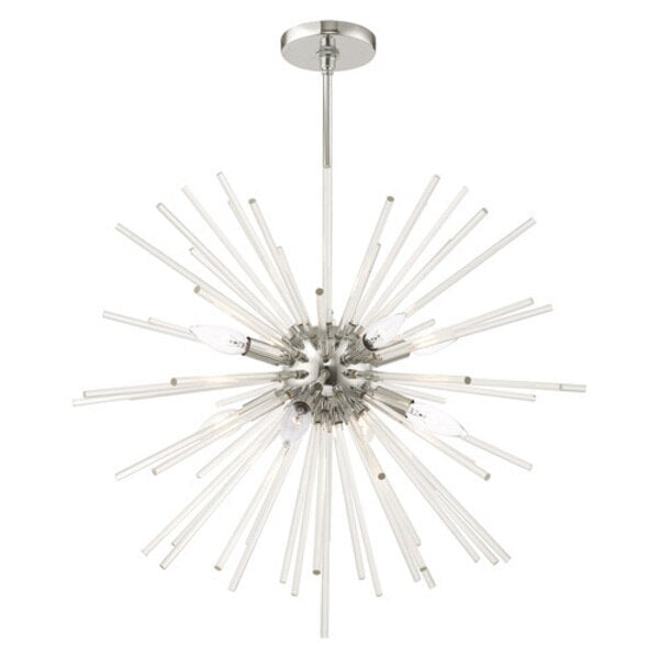 Utopia 8 Light Polished Chrome Pendant Chandelier