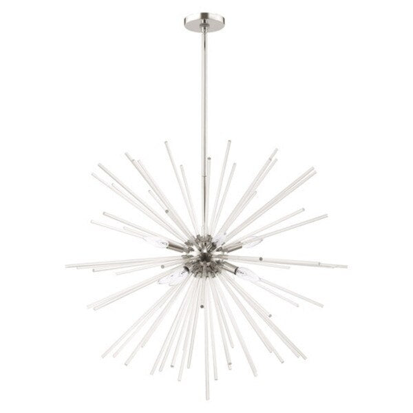 Utopia 8 Light Polished Chrome Pendant Chandelier