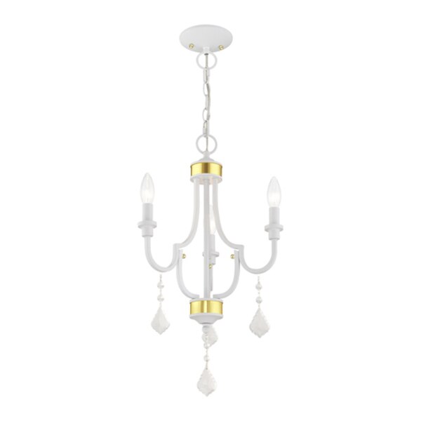 Glendale 3 Light White Mini Chandelier