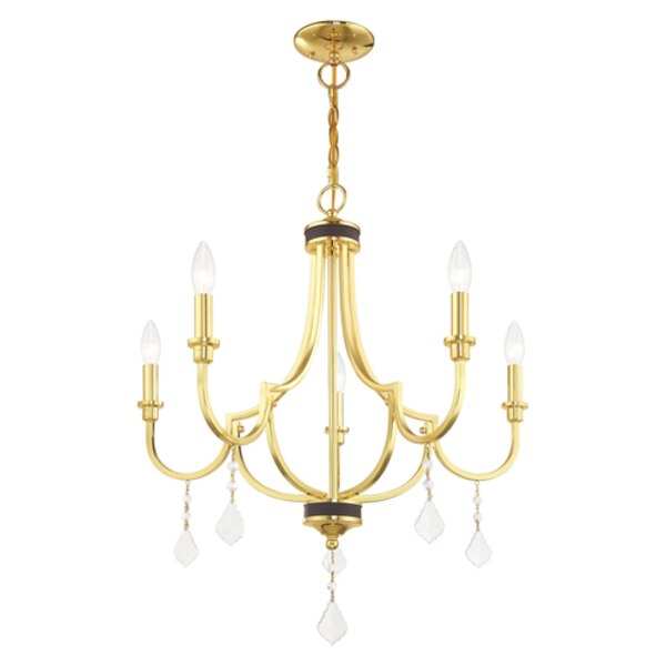 Glendale 5 Light Polished Brass Chandeli