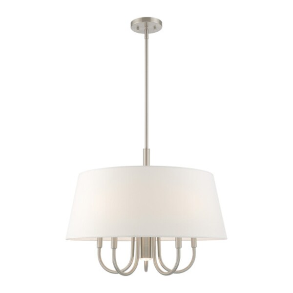 Belclaire 6 Light Brushed Nickel Pendant Chandelier