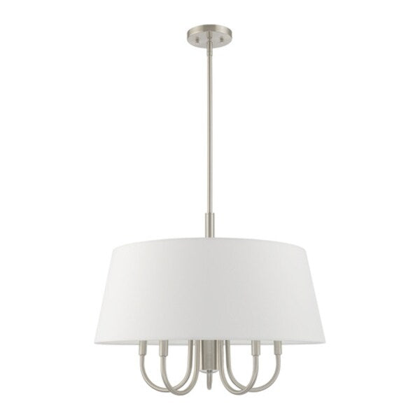 Belclaire 6 Light Brushed Nickel Pendant Chandelier